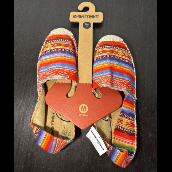 Minnetonka Pam Espadrilles Frisco Stripe Multicolor Womans 10 - Picture 1 of 16